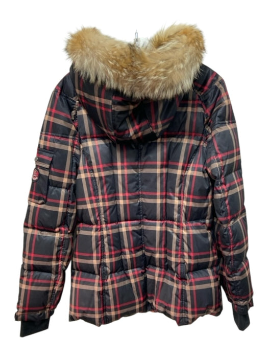 Pendleton Size M Black, Red, Beige Polyester & Polyurethane Plaid Coat Black, Red, Beige / M