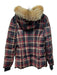 Pendleton Size M Black, Red, Beige Polyester & Polyurethane Plaid Coat Black, Red, Beige / M