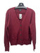 J Crew Size M Burgundy Red Merino Wool Button Up Thin Knit Pockets Cardigan Burgundy Red / M