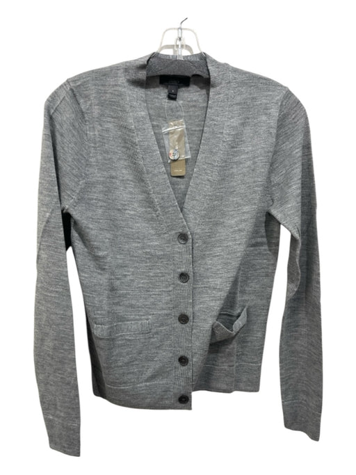 J Crew Size S Gray Merino Wool Button Up Thin Knit Pockets Cardigan Gray / S