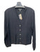 J Crew Size M Black Merino Wool Button Up Thin Knit Pockets Cardigan Black / M