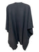 Pendleton Black Lambs Wool open frame Pockets Poncho Black / One Size