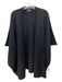 Pendleton Black Lambs Wool open frame Pockets Poncho Black / One Size