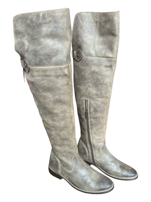 Frye Shoe Size 7B Taupe Leather Above the Knee Boots Taupe / 7B