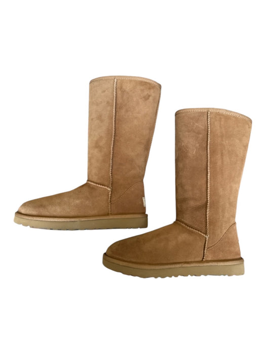 Ugg Shoe Size 7 light brown Suede Shearling Lined Tall Boots light brown / 7