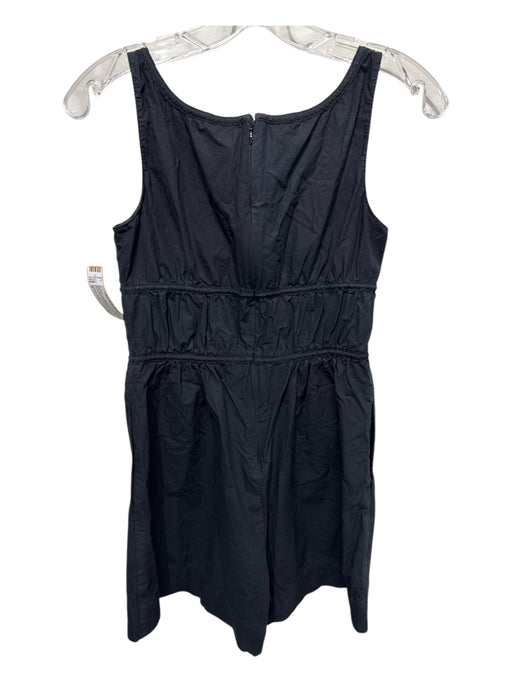 Rebecca Taylor Size S Black Missing Fabric Tie Front Back Zip Sleeveless Romper Black / S