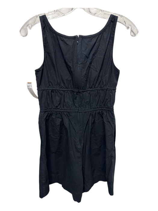 Rebecca Taylor Size S Black Missing Fabric Tie Front Back Zip Sleeveless Romper Black / S