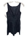 Rebecca Taylor Size S Black Missing Fabric Tie Front Back Zip Sleeveless Romper Black / S