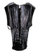 IRO Size 38 Dark Gray Polyester Cap Sleeve Sequin Open Back Knee length Dress Dark Gray / 38
