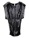 IRO Size 38 Dark Gray Polyester Cap Sleeve Sequin Open Back Knee length Dress Dark Gray / 38