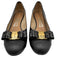 Ferragamo Shoe Size 7.5 Black & Gray Patent Leather Cap Toe Bow Detail Pumps Black & Gray / 7.5