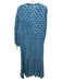 India Collection Emerson Fry Size L Blue Print Cotton floral print Dress Blue Print / L