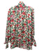Ann Mashburn Size M Cream, Pink & Green Silk Botanical Print Long Sleeve Top Cream, Pink & Green / M