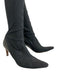 Gucci Shoe Size 10.5 Black Fabric Spandex Kitten Heel Pointed Toe Boots Black / 10.5