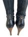 Gucci Shoe Size 10.5 Black Fabric Spandex Kitten Heel Pointed Toe Boots Black / 10.5