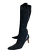 Gucci Shoe Size 10.5 Black Fabric Spandex Kitten Heel Pointed Toe Boots Black / 10.5