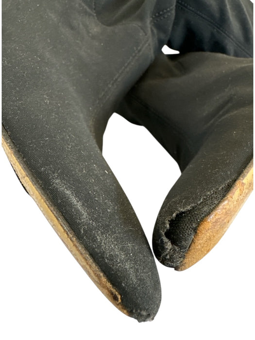 Gucci Shoe Size 10.5 Black Fabric Spandex Kitten Heel Pointed Toe Boots Black / 10.5