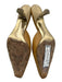 Gucci Shoe Size 11 Tan & cream Leather Suede Kitten Heel Buckle Vintage Mules Tan & cream / 11