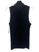 Lafayette 148 Size L Black Cashmere Ribbed Knit Mock Neck Sleeveless Top Black / L
