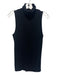 Lafayette 148 Size L Black Cashmere Ribbed Knit Mock Neck Sleeveless Top Black / L