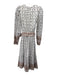 Cleobella Size S White, Brown, Pink Cotton Long Sleeve Floral Print Midi Dress White, Brown, Pink / S