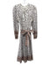 Cleobella Size S White, Brown, Pink Cotton Long Sleeve Floral Print Midi Dress White, Brown, Pink / S