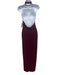 Norma Kamali Size M/38 Plum Purple Polyester & Spandex Sleeveless Halter Dress Plum Purple / M/38