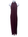 Norma Kamali Size M/38 Plum Purple Polyester & Spandex Sleeveless Halter Dress Plum Purple / M/38