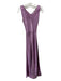 Vince Size XS Purple Acetate Solid Maxi Shine Sleeveless Dress Purple / XS