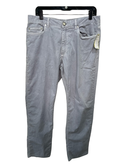 Ledbury Size 33 Light Gray Cotton Blend Solid Khakis Men's Pants 33