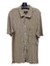 Todd Snyder Size M Tan & Navy Print Cotton Blend Striped Knit Men's Short Sleeve M