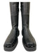 Valentino Shoe Size 40 Black Leather Lug Sole Studded Knee High Pull On Boots Black / 40