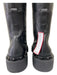 Valentino Shoe Size 40 Black Leather Lug Sole Studded Knee High Pull On Boots Black / 40