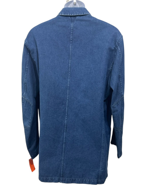 Brioni Size 50 Blue Cotton Solid Chore Jacket Men's Jacket Blue / 50