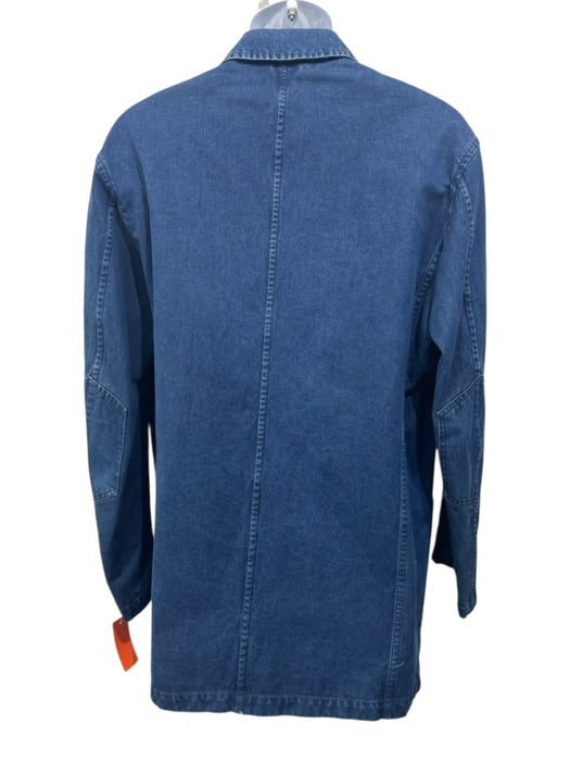 Brioni Size 50 Blue Cotton Solid Chore Jacket Men's Jacket Blue / 50