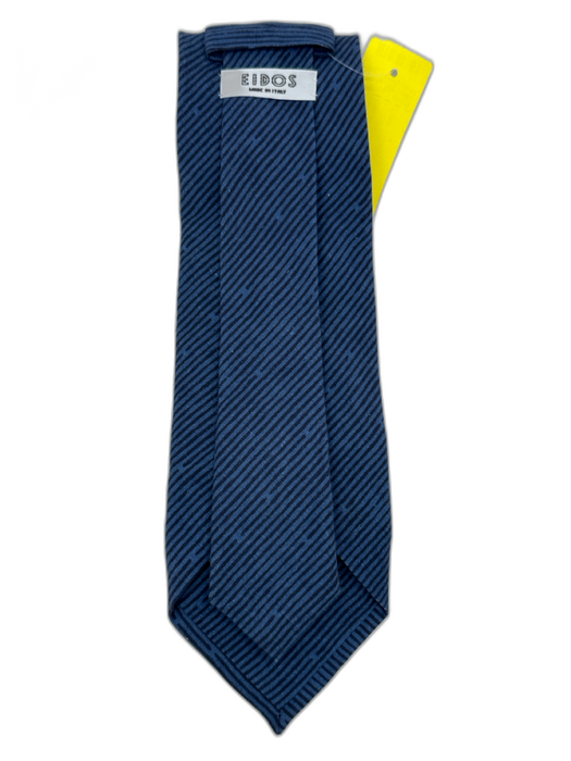 Eidos Blue Silk Striped Men's Tie Blue