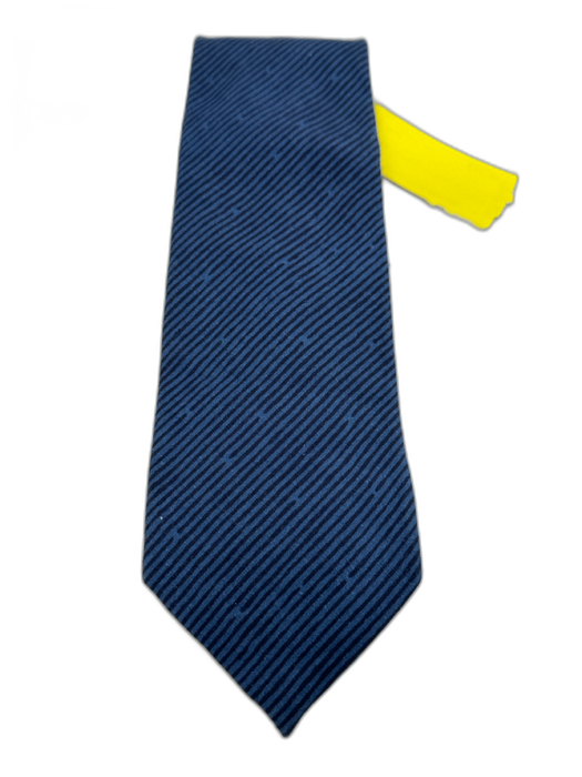 Eidos Blue Silk Striped Men's Tie Blue