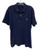 Polo Size L Navy Blue Cotton Solid Polo Pique Men's Short Sleeve Navy Blue / L