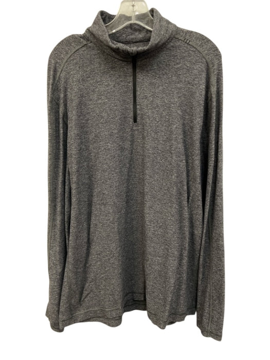Lululemon Size Est L Gray Synthetic Heathered Athletic Men's Long Sleeve Shirt Gray / Est L
