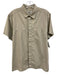 Hermes Size 16 Tan Cotton Solid Button Up front pocket Men's Short Sleeve Tan / 16