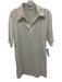 pICKERING Size M White Cotton Blend Solid Polo Men's Short Sleeve White / M