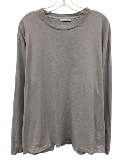 John Elliot Size 4 Purple Cotton Solid T shirt Crew Men's Long Sleeve Shirt Purple / 4