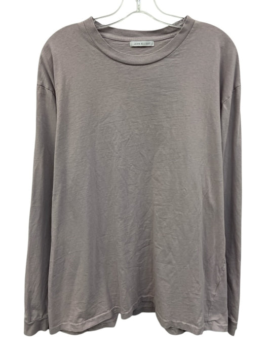 John Elliot Size 4 Purple Cotton Solid T shirt Crew Men's Long Sleeve Shirt Purple / 4