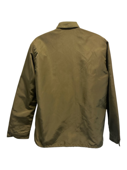 Prada Size S Olive Green Nylon Solid Zip UP Men's Jacket Olive Green / S