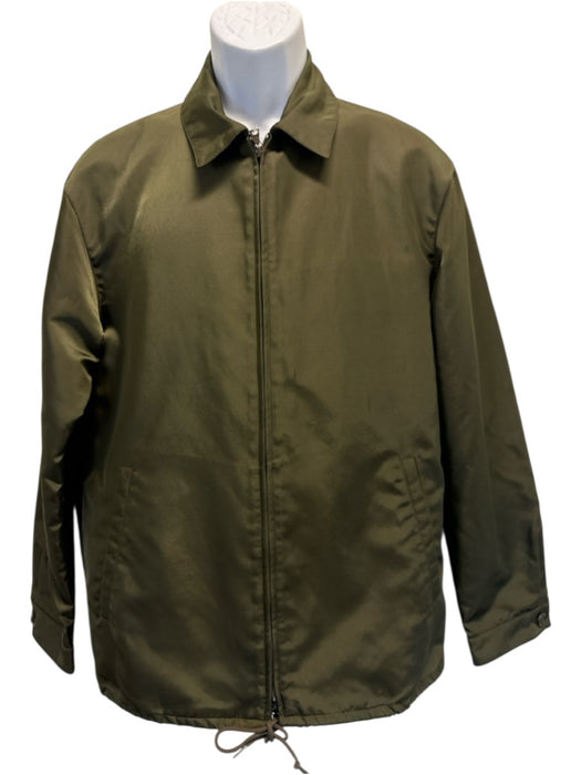 Prada Size S Olive Green Nylon Solid Zip UP Men's Jacket Olive Green / S