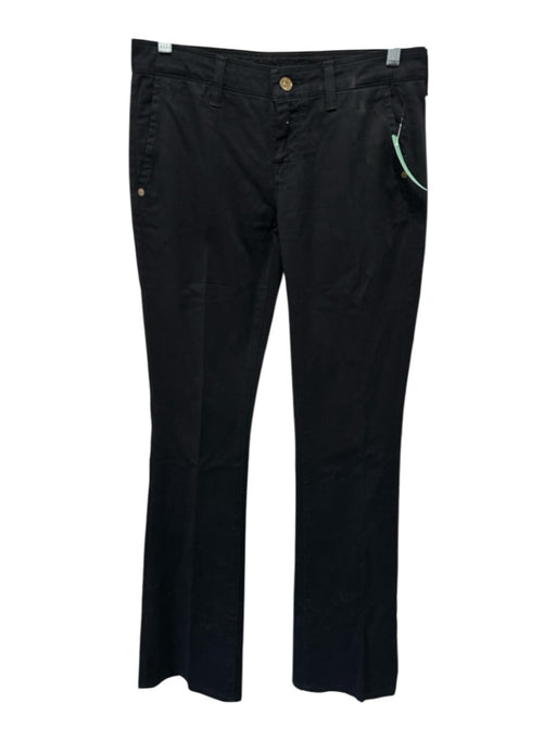 7 For All Mankind Size 26 Black Cotton Blend Zip & Button Low Rise Bootcut Pants Black / 26
