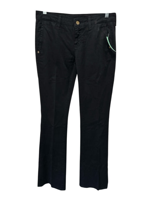 7 For All Mankind Size 26 Black Cotton Blend Zip & Button Low Rise Bootcut Pants Black / 26