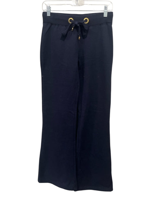 Tory Burch Size XS Black Cotton Blend Elastic Waist Goldtone Hardware Pants Black / XS