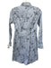 UnTuckit Size 0 Blue Striped Button Front Floral Tie Waist Dress Blue / 0