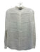 Giada Forte Size 0 White Linen Blend Collar Semi Sheer Button Up Long Sleeve Top White / 0